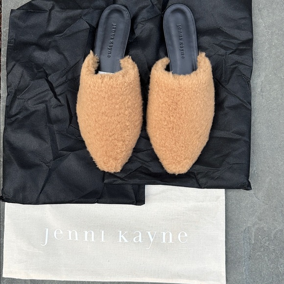 Jenni Kayne Tan Shearling Mules - Picture 3 of 4